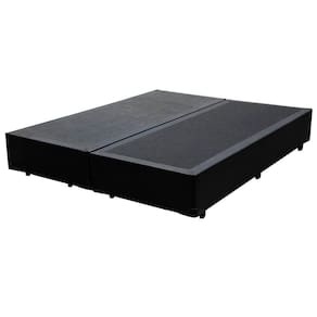 Base Box Casal Bipartido Sintético Preto - 30x138x188