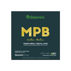 Encordoamento Violão Nylon Giannini MPB Cristal-Ouro