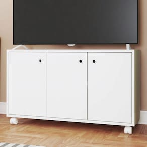 Rack para TV Até 40 Polegadas 3 Portas Branco 725 - Pnr Móveis