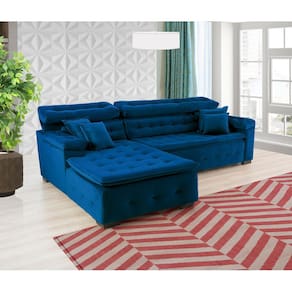 Sofá Retrátil e Reclinável Com Chaise Orlando 2.20x2.10m- Sofisticato
