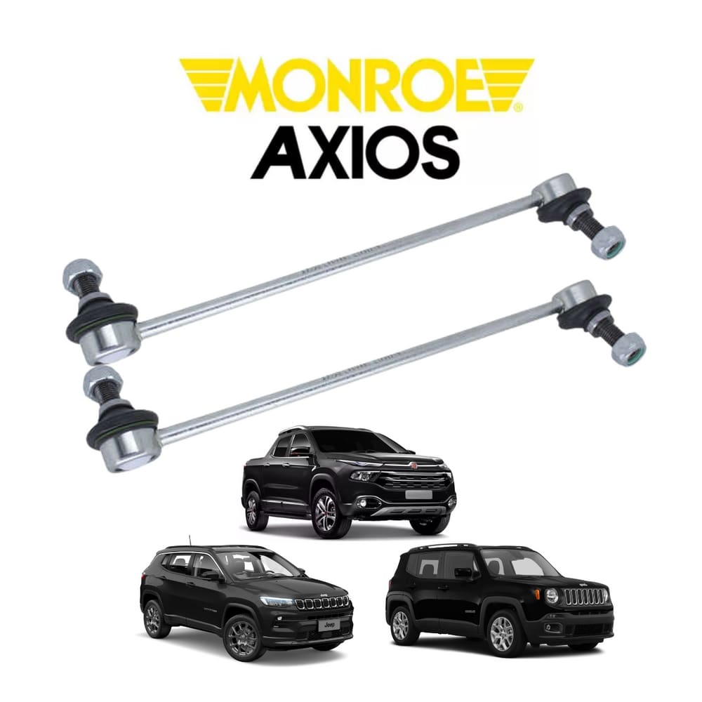 02 Bieleta Dianteira Axios Direita + Esquerda Fiat Toro 2016 A 2019