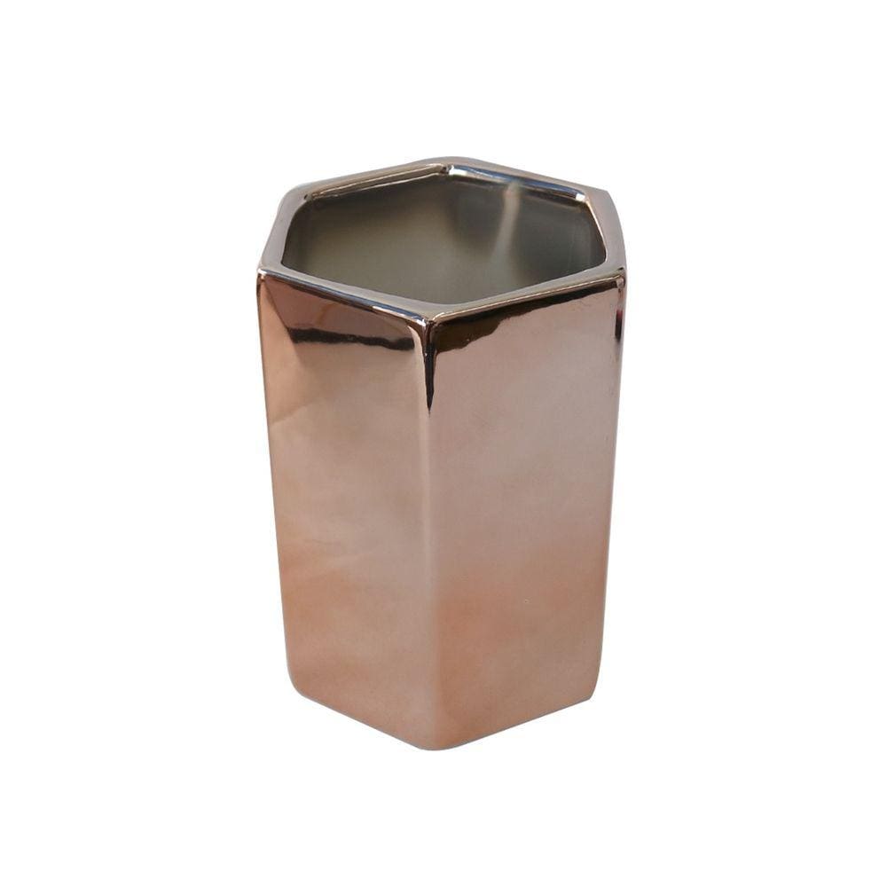 Porta Treco Organizador De Mesa De Cerâmica 8X9X12cm