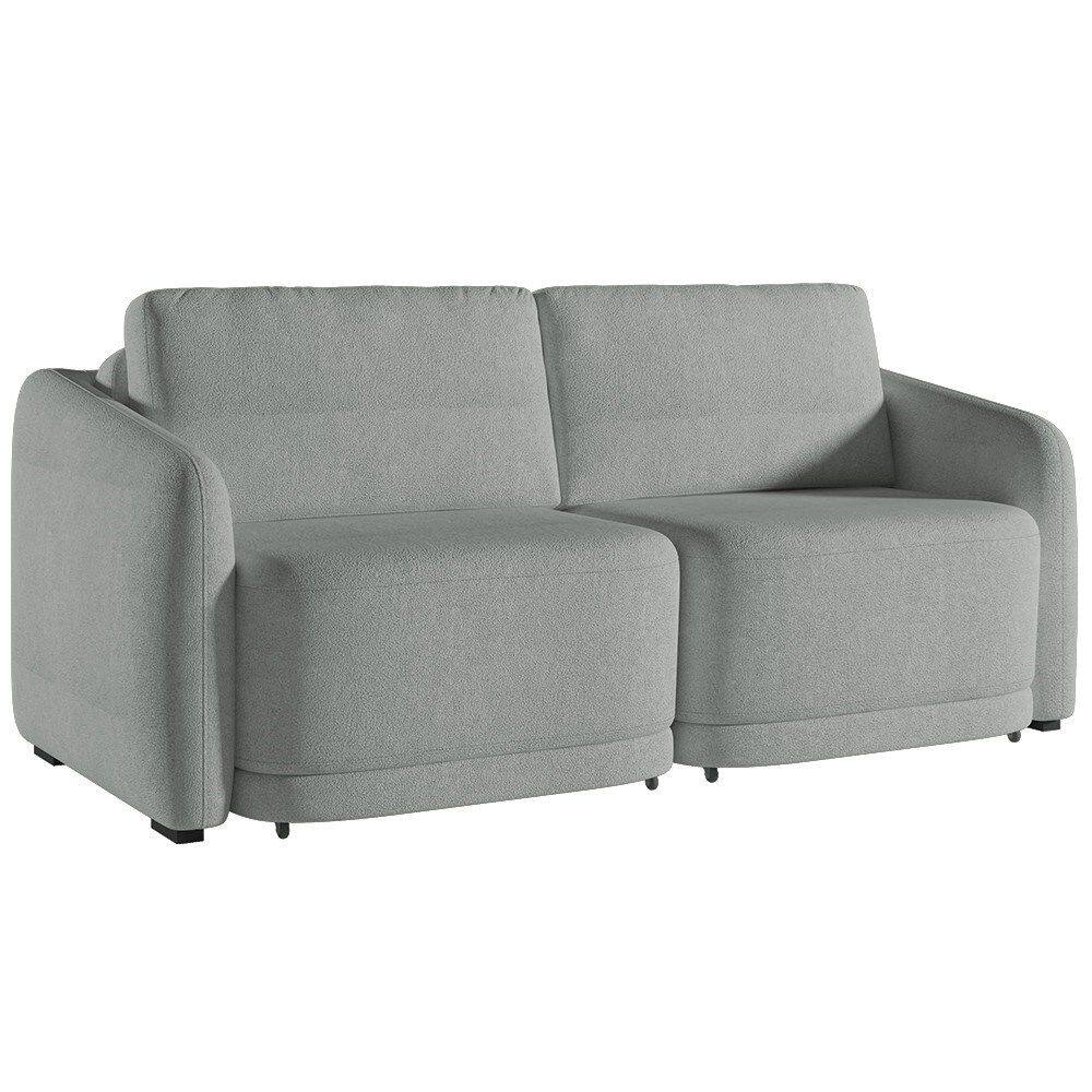 Sofá Cama Casal para Sala 236cm Polska K04 Bouclê Cinza - Mpozenato