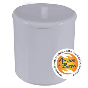 Cesto Multiuso com Tampa 6 Litros Astra Cinza CT3*CZ2