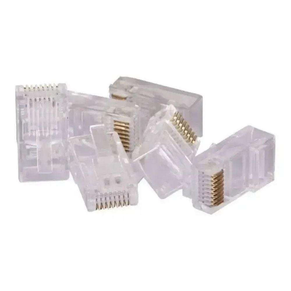 Kit 100 Conectores RJ45 Macho