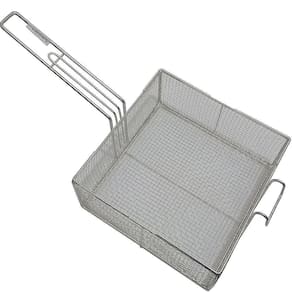 Cesto Peneira Fritura Fritadeira Quadrado Em Tela 25x25x10cm
