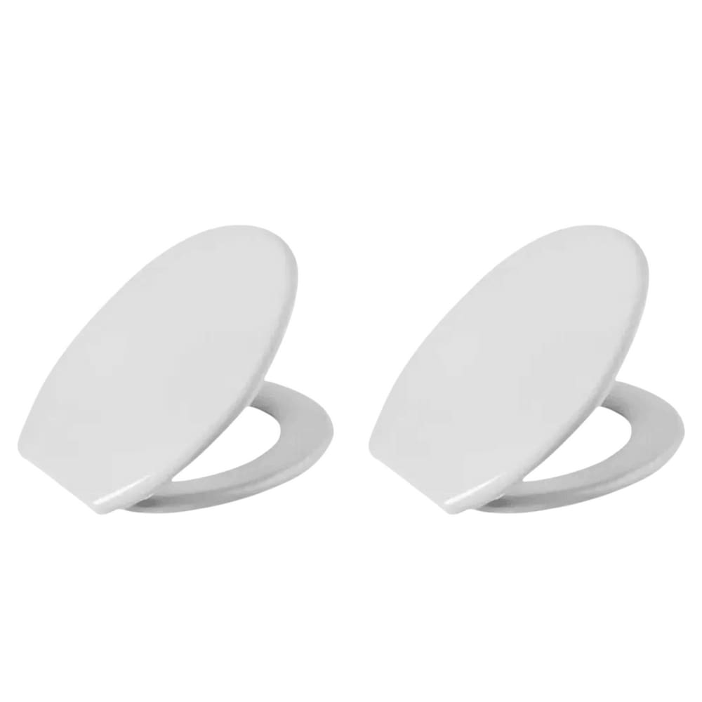 Kit 2 Assentos Sanitário Almofadado Slim Branco TAJ/AS*BR1