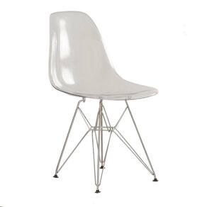 Cadeira Eames Eiffel Dkr Cromado Incolor