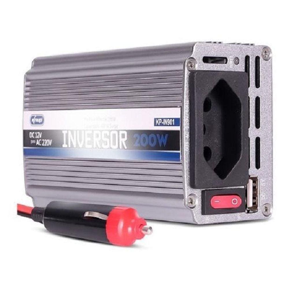 Inversor Tensão 12V 220V 200W Veicular Transformador Tomada