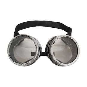 Óculos Steampunk Retrô Aviador Vintage Prata