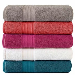 Kit Com 5 Toalhas De Rosto Luxo Gigante Nobre 48x80cm - Kit 1