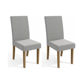Cadeira Sala De Jantar 2cad131 Kit 2 Un Freijó - Assento-encosto Linho Caqui A040 - Kappesberg