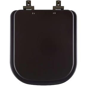 Tampa de Vaso Laqueado Com Amortecedor Quadra Marrom Fosco para Bacia Deca com Ferragem Marrom