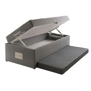Cama Baú C-auxiliar Conjugado Solteiro: Colchão Molas Bonnel Mh1443 Black (88x188x63) Herval