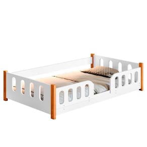 Mini Cama Infantil Com Proteção Lateral Branca Marromissa Divaloto