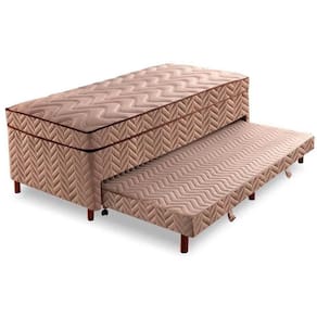 Cama Box C-auxiliar Conjugado Solteiro: Colchão Molas Extrapedic Sublime Clean (88x188x47) Paropas
