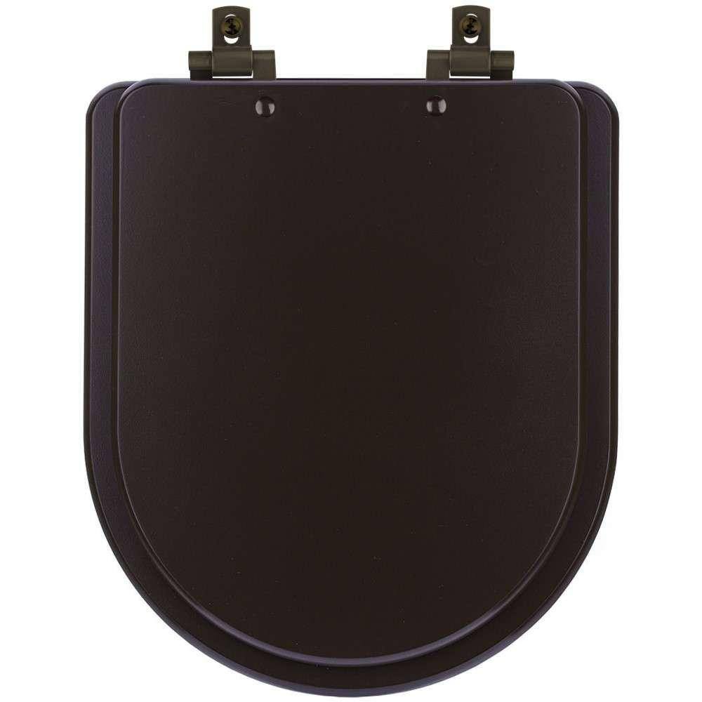 Assento Sanitário MDF Soft Close Link/LK Marrom Fosco para Vaso Deca com Ferragem Marrom