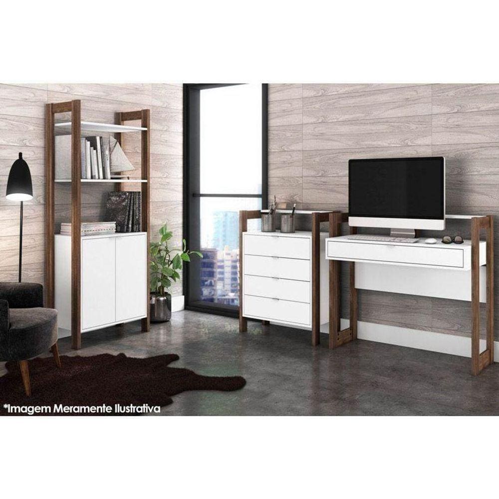 Guarda Roupa Closet Solteiro Armário Alto 2 Prats 2 Portas Az1009 Preto-Nogal - Tecno Mobili