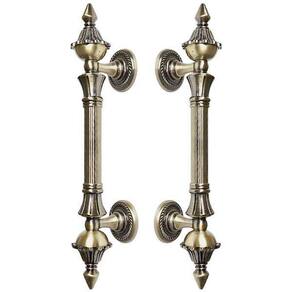 Puxador Duplo Rústico 260mm Bronze Antigo Máxima Metais