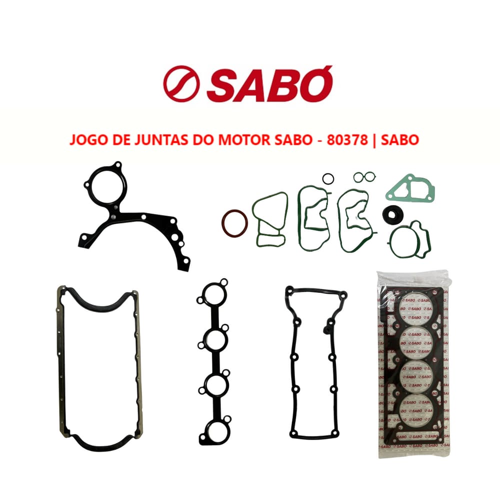 Jogo Completo Juntas Motor Ford Courier 1.6 8V Sohc L4 1999 A 2007 Sabó