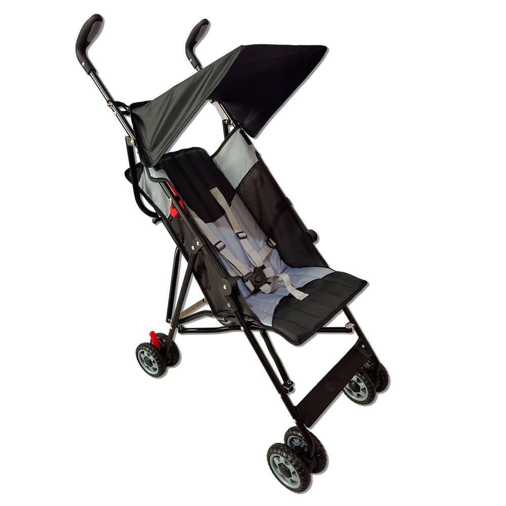 Carrinho de Bebê Passeio Estilo Guarda Chuva Compacto Turim Preto - Baby Style