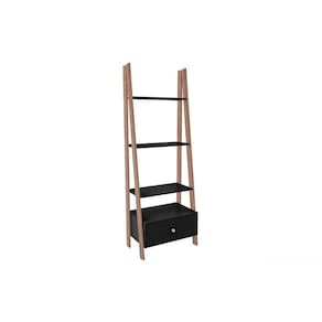 Estante Para Sala Rt3091 C/ 3 Prateleiras Preto/rustico - Movelbento