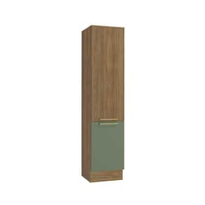 Paneleiro De Cozinha Botanic M619 2 Portas 50cm Nogueira Fosco/verde Oliva - Kappesberg