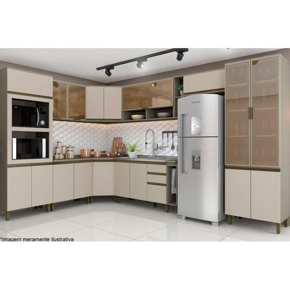 Cozinha Completa Connect ( Armários Balcões Paneleiros Complementos) Duna/cristalHenn