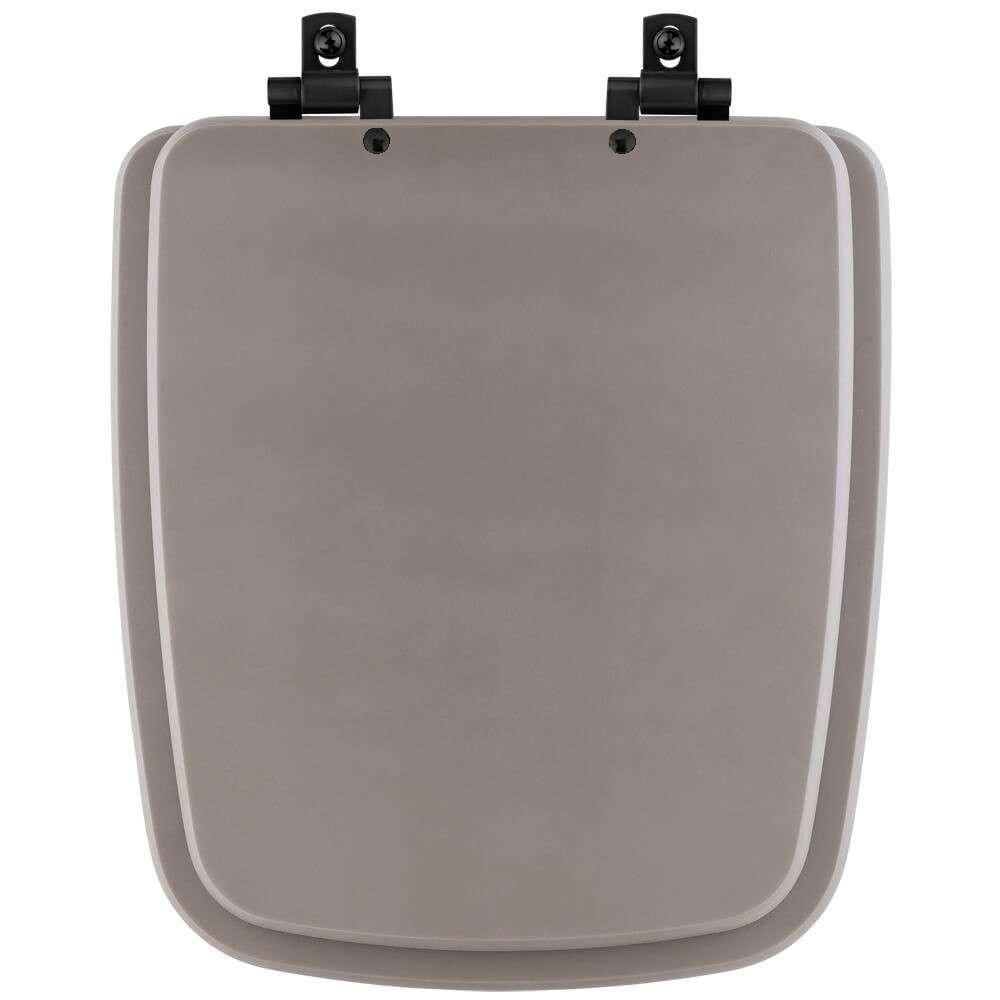 Assento Sanitário MDF Soft Close Boss Stone (Cinza Fosco) para Vaso Incepa com Ferragem Preta