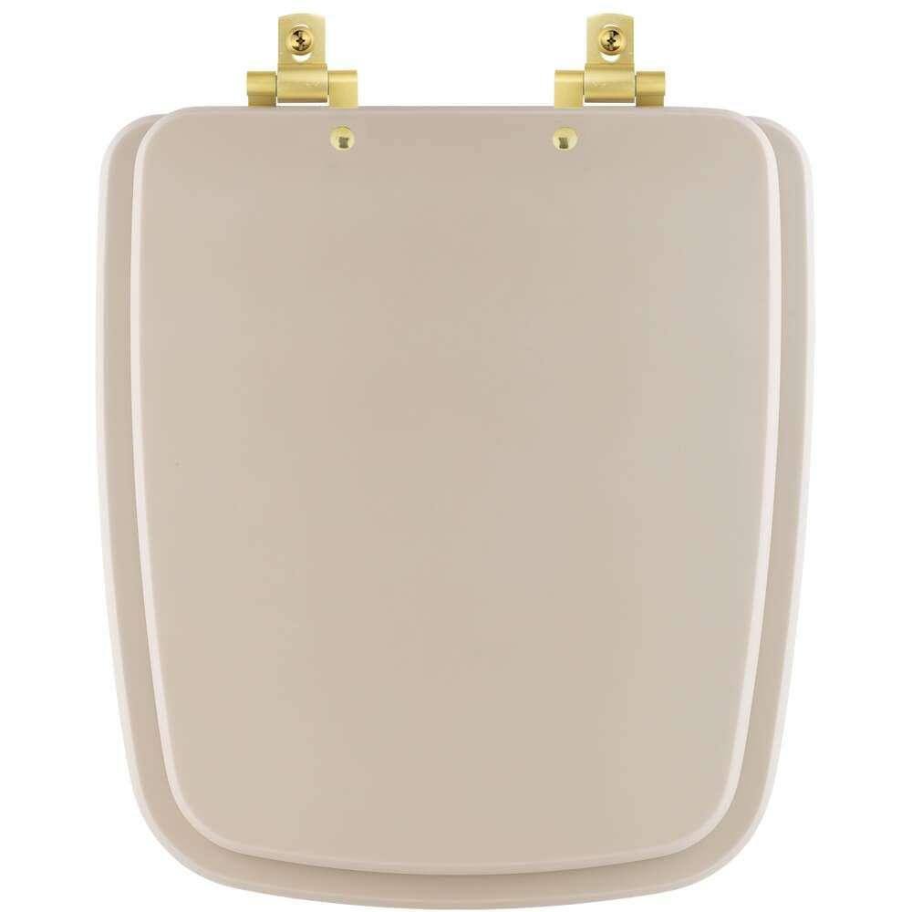 Tampa de Vaso MDF Com Amortecedor Boss Beige (Bege Fosco) para Bacia Incepa com Ferragem Dourada