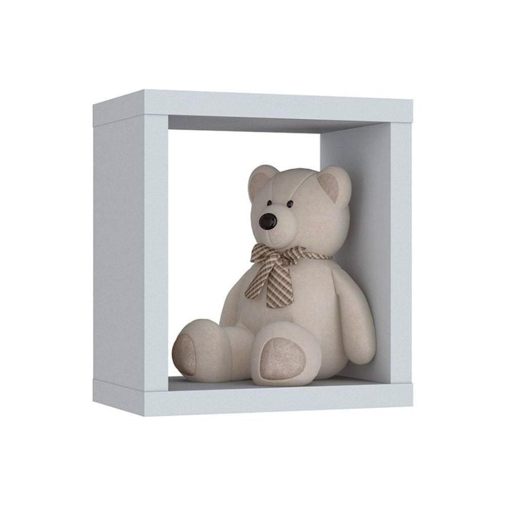 Cubo Decorativo Sala Estar Aquarela Branco - Henn