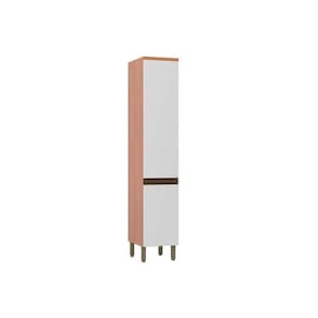 Paneleiro De Cozinha Modulado Macadâmia 40cm 2 Portas Freijo/branco - Telasul