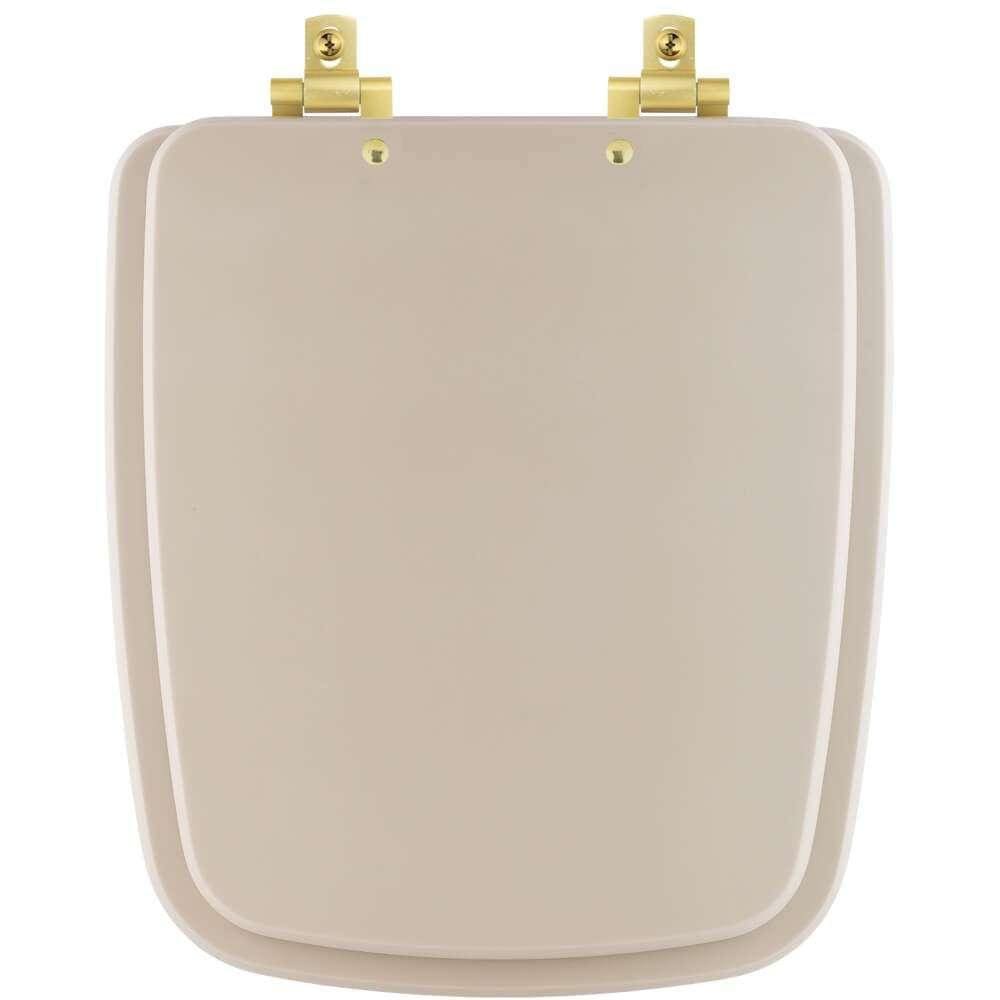 Tampa de Vaso Com Fechamento Lento Boss Beige (Bege Fosco) para Louça Incepa com Ferragem Dourada