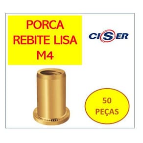 Rebite Rosca Interna M4 - Aço Carbono - Easy Clinch