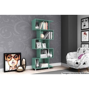Estante Livreiro Solteiro Esm209 C- 5 Nichos Oliva - Movelbento