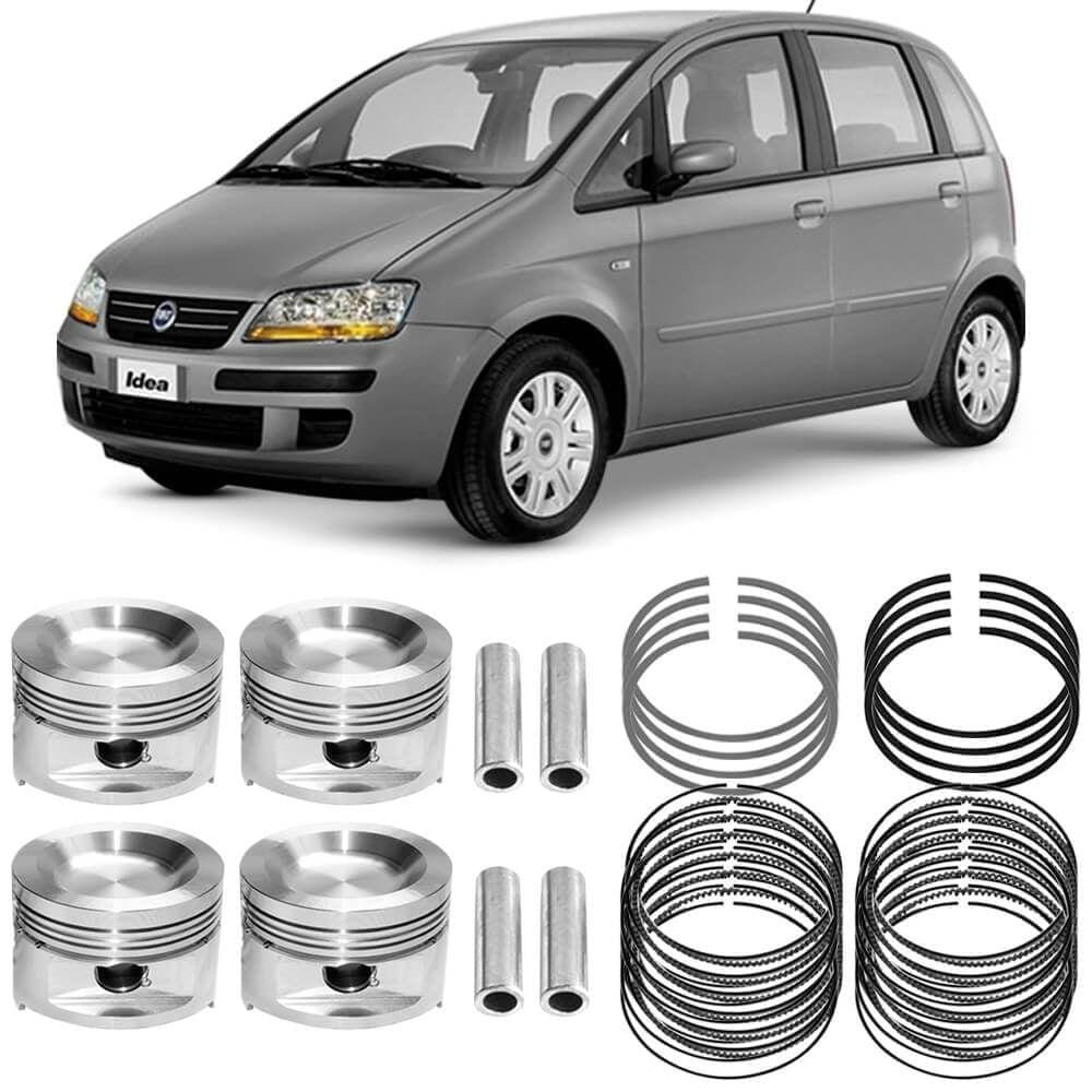 Kit Pistão Anel 0.60 Idea 1.4 2006 E 2015 Flex Metal Leve