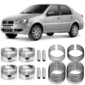 Kit Pistão Anel 0.60 Siena 1.4 2006 E 2012 Flex Metal Leve