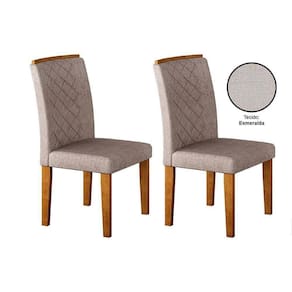 Cadeira Sala De Jantar Jade Kit 2 Un Imbuia/bege - Rufato