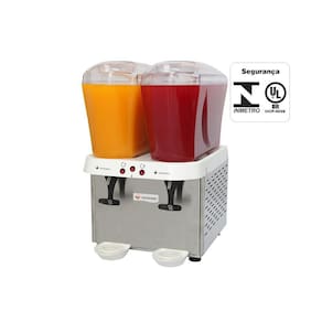 Refresqueira Inox 2 Cubas 16 Litros cada para Suco RV216 Venâncio