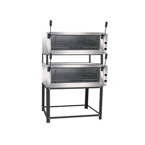 Forno Elétrico de Lastro Industrial Roma Inox Duplo FERID110 Porta Guilhotina Venâncio