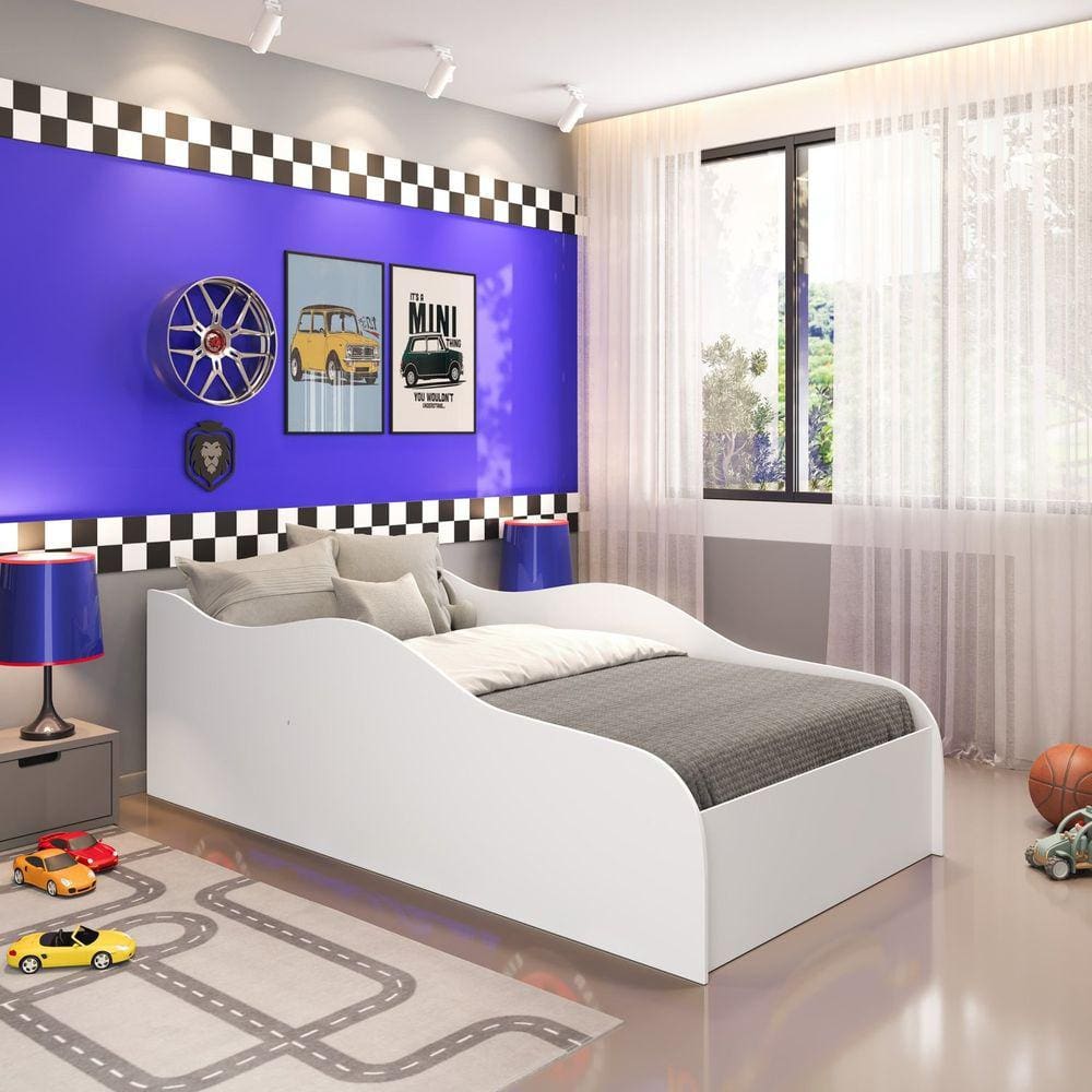Cama Carro Infantil/Juvenil Yescasa Branca