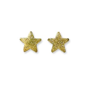 Brincos Estrela Dupla Ouro Amarelo - Elister Joias