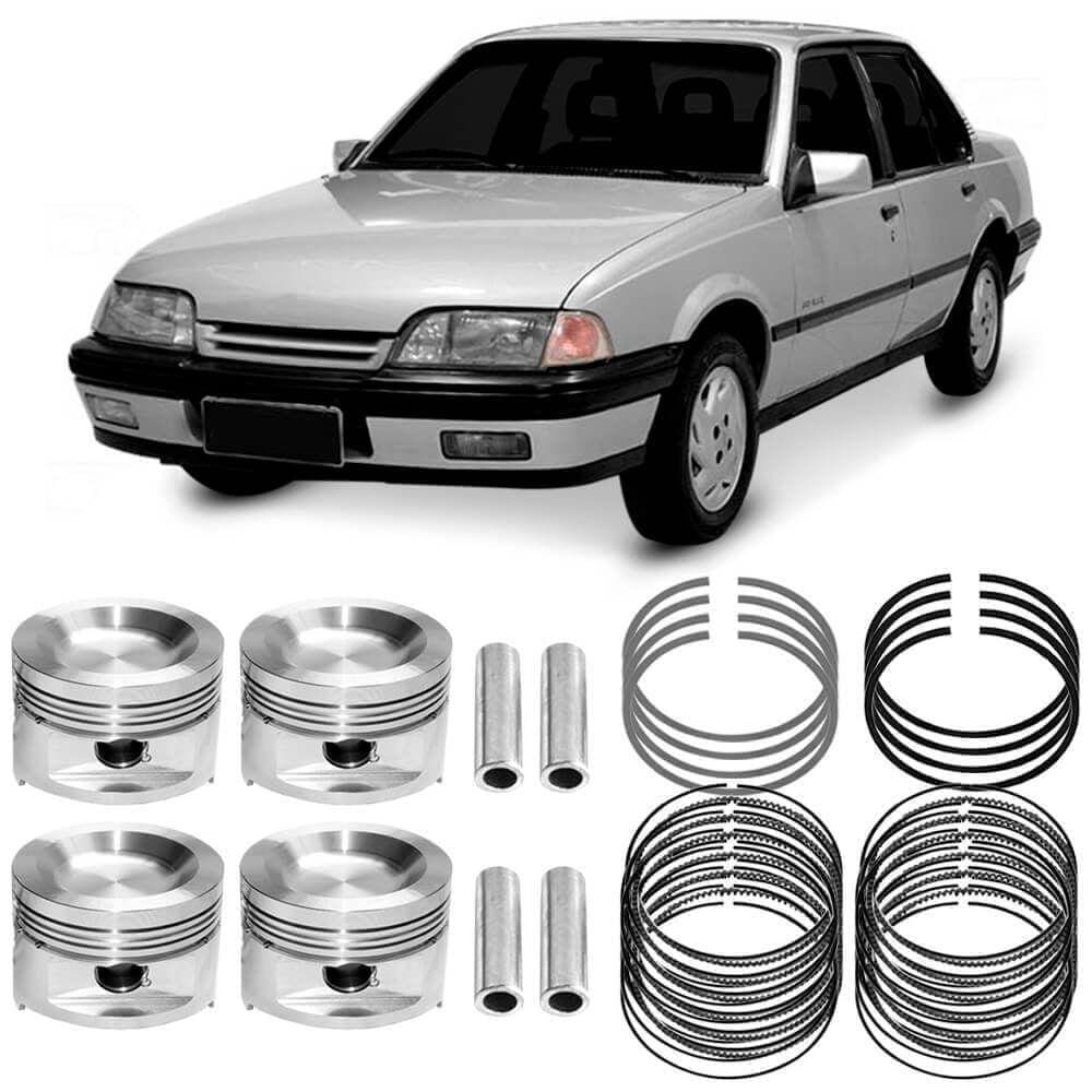 Kit Pistão Anéis 1.00 Monza 2.0 89 a 96 Gasolina Metal Leve
