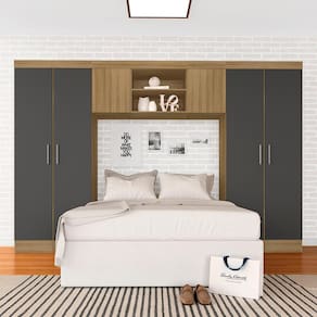 Guarda Roupa Casal Modulado Rubia Boreal/grafite - Móveis Arapongas