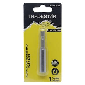 Soquete Magnético 60mm P/ Bits Parafusadeira 1/4 Tradestar