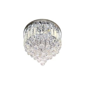 Lustre Redondo Chuva Cristais Retângulos k9 30cm Cristalles