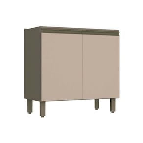 Balcão De Cozinha Connect 2 Portas S/ Tampo 80cm Duna/cristal - Henn