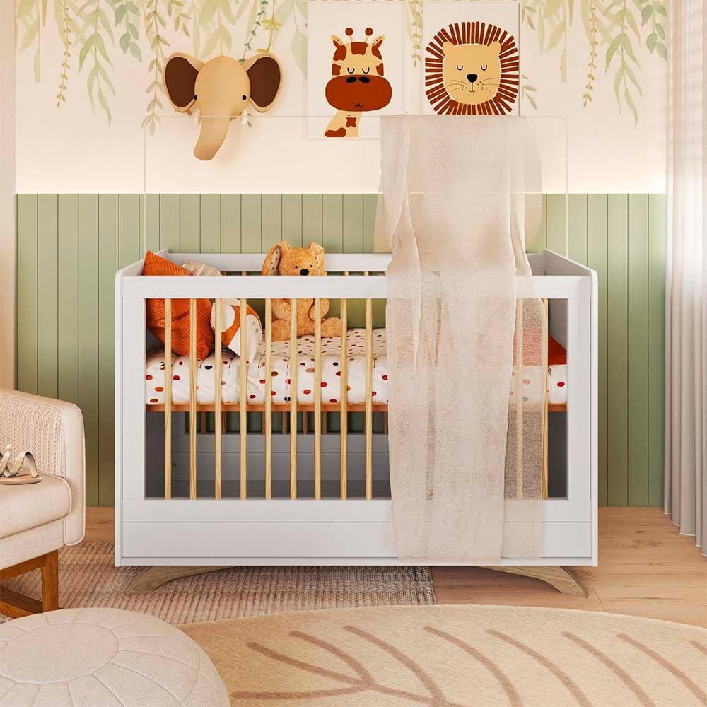 Berço Sofazinho 3 Em 1 Linha Affetto 70cm x 133cm Branco Indy Completa Móveis - Branco