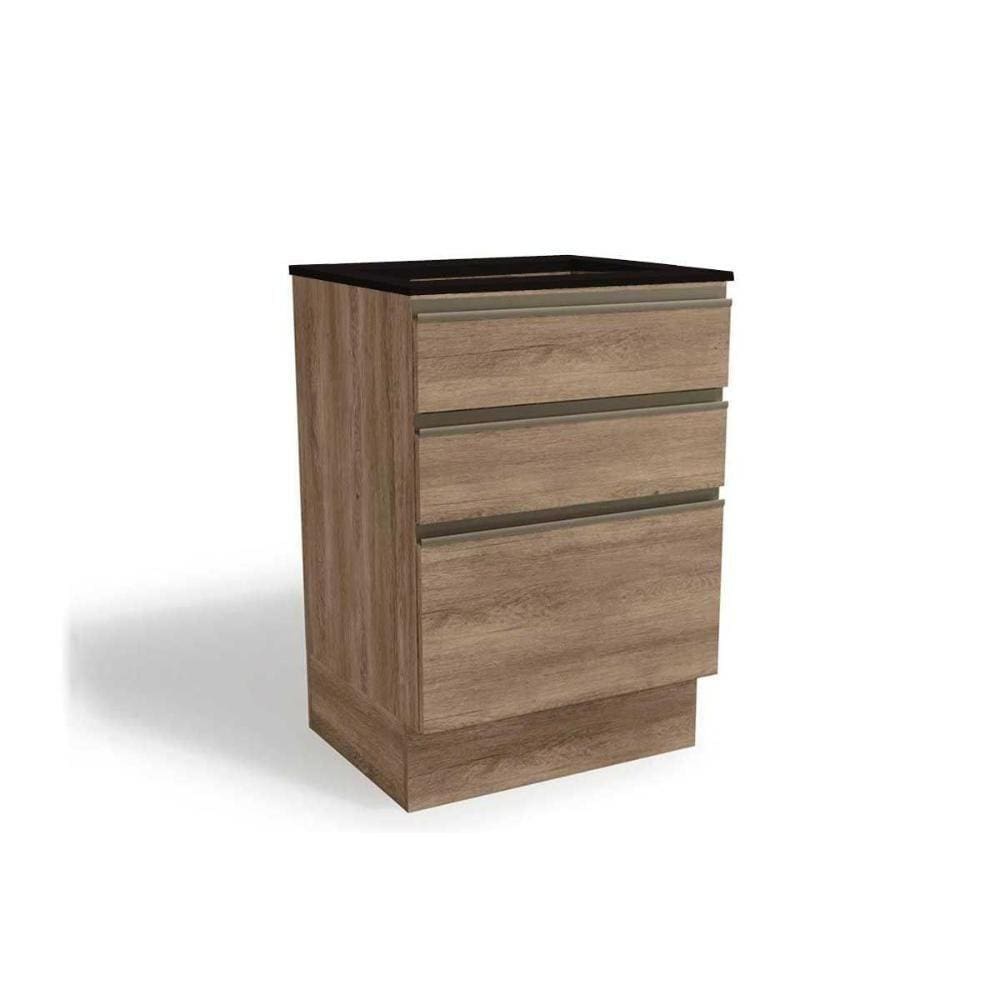 Balcão De Cozinha Maxxi G743 P/ Cooktop 60cm Nogal/preto - Kappesberg