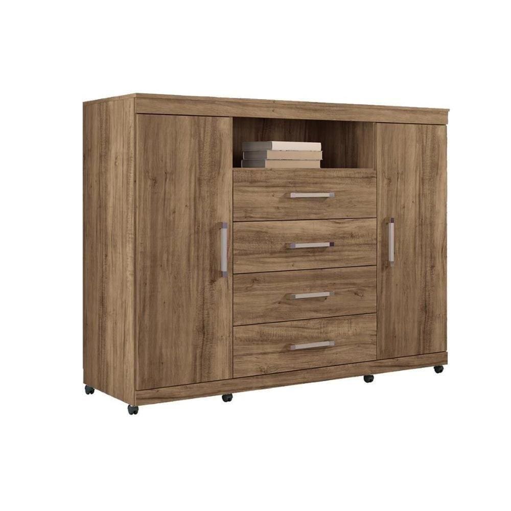 Cômoda Casal Master 2 Portas +1 Nicho E 4 Gavetas Atacama - Santos Andirá